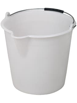 BURKLE INC&nbsp;Industrial bucket, LDPE white, withmetal handle, 4.49 gal. (17l)