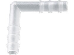 BURKLE INC&nbsp;Angled connector, PP, for Ø 0.12-0.20 in. (3-5 mm), cylindrical