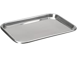 BURKLE INC&nbsp;Tray stainless steel, AISI 304, 18.11x11.81x0.79 in. (460x300x20mm)