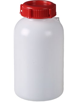 BURKLE INC&nbsp;Sealable wide-necked bottle, HDPE, 16.91 oz. (500 ml), with cap