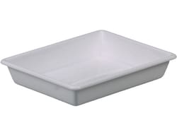 BURKLE INC&nbsp;Laboratory tray, PP white, in. LxW 5.12x7.09 in. (130x180mm), 0.26 gal. (1l)