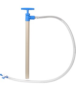 BURKLE INC&nbsp;PP barrel pump with discharge hose/stopcock, 19.69 in. (50 cm)