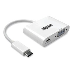Essendant&nbsp;Tripp Lite by Eaton USB 3 1 Gen 1 USB-C to VGA Adapter  3  White