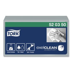 Essendant&nbsp;Tork Industrial Cleaning Cloths  1-Ply  12 6x15 16  Gray  55/Pack  8 Packs/Carton