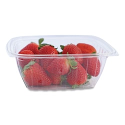 Essendant&nbsp;World Centric PLA Rectangular Deli Containers  32 oz  6 1x7 6x2 8  Clear  Plastic  600/Carton