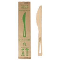 Essendant&nbsp;World Centric Bamboo Cutlery  Knife  Paper  Natural  750/Carton