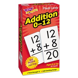 Essendant&nbsp;TREND Skill Drill Flash Cards  Addition  3x6  Black and White  91/Pack