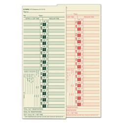 Essendant&nbsp;TOPS Time Clock Cards  Replacement for CH-107-2  Two Sides  3 5x9  500/Box