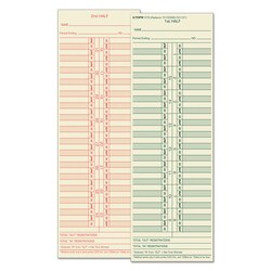 Essendant TOPS Time Clock Cards  Replacement for 10-100382/1950-9631  Two Sides  3 5x10 5  500/Box