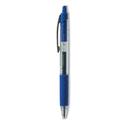 Essendant&nbsp;Universal Comfort Grip Gel Pen  Retractable  Medium 0 7 mm  Blue Ink  Clear/Blue Barrel  36/Pack