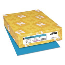 Essendant Neenah Paper Exact Brights Paper  20 lb Bond Weight  8 5x11  Bright Blue  500/Ream