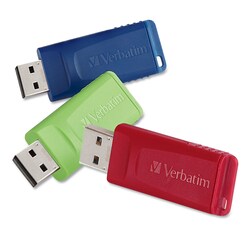 Essendant&nbsp;Verbatim Store  n  Go USB Flash Drive  8 GB  Assorted Colors  3/Pack