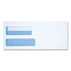 Essendant Universal Double Window Business Envelope  10  Square Flap  Gummed Closure  4 13x9 5  White  500/Box