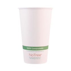Essendant&nbsp;World Centric NoTree Paper Hot Cups  16 oz  Natural  1 000/Carton