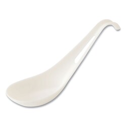 Essendant&nbsp;World Centric TPLA Compostable Cutlery  Asian Soup Spoon  Plastic  White  500/Carton