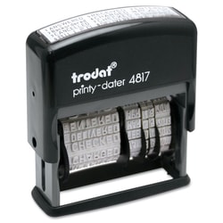 Essendant Trodat Printy Economy 12-Message Date Stamp  Self-Inking  2x0 38  Black