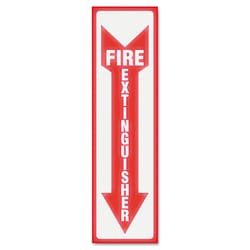 Essendant Headline Sign Glow In The Dark Sign  4x13  Red Glow  Fire Extinguisher
