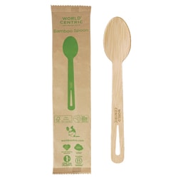 Essendant&nbsp;World Centric Bamboo Cutlery  Spoon  Paper  Natural  750/Carton