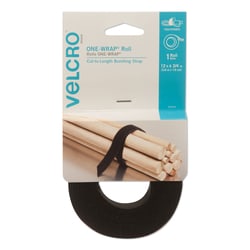 Essendant&nbsp;VELCRO Brand ONE-WRAP Pre-Cut Standard Ties  0 75x12  Black