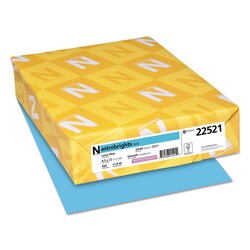 Essendant&nbsp;Astrobrights Color Paper  24 lb Bond Weight  8 5x11  Lunar Blue  500 Sheets/Ream