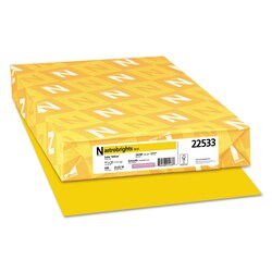 Essendant&nbsp;Astrobrights Color Paper  24 lb Bond Weight  11x17  Solar Yellow  500/Ream