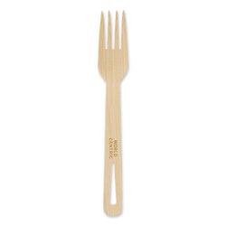 Essendant&nbsp;World Centric Bamboo Cutlery  Fork  Paper  Natural  2 000/Carton