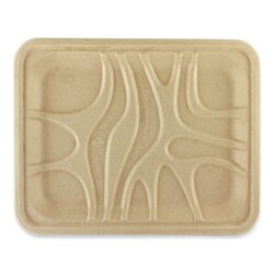 Essendant&nbsp;World Centric Fiber Trays  7 1x9 1x0 7  Natural  Paper  500/Carton
