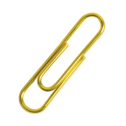 Essendant U Brands Paper Clips  Medium  Vinyl-Coated  Gold  200 Clips/Box  5 Boxes/Pack