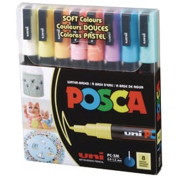Essendant&nbsp;POSCA Water-Based Paint Markers  Fine Bullet Tip  0 9 mm/1 3 mm  Assorted Colors  8/Set