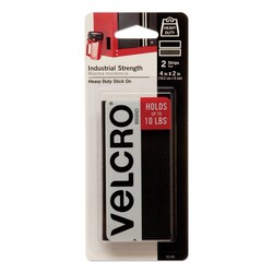 Essendant VELCRO Brand Industrial-Strength Heavy-Duty Fasteners  2x4  Black  2/Pack