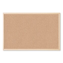 Essendant&nbsp;U Brands Cork Bulletin Board  36x24 (Actual Size- 35x23)  Tan Surface  Birch Finished Wood Frame
