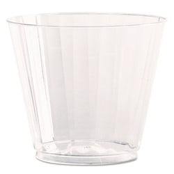 Essendant&nbsp;WNA Classic Crystal Plastic Tumblers  9 oz  Clear  Fluted  Squat  20/Pack  12 Packs/Carton