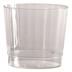 Essendant&nbsp;WNA Classic Crystal Plastic Tumblers  9 oz  Clear  Fluted  Rocks Squat  20/Pack  12 Packs/Carton