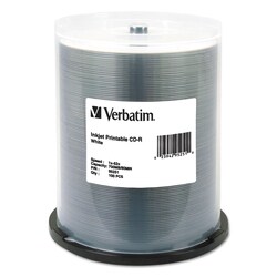Essendant&nbsp;Verbatim CD-R Printable Recordable Disc  700 MB/80 min  52x  Spindle  White  100/Pack