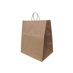 Essendant&nbsp;Solupac Emporium Twist Handle Bag  Rope Handles  14x9 84x15 5  Kraft  200/Carton