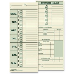 Essendant&nbsp;TOPS Time Clock Cards  Replacement for 331-10  Two Sides  3 5x8 5  500/Box