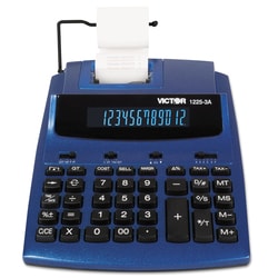Essendant&nbsp;Victor 1225-3A Antimicrobial Two-Color Printing Calculator  Blue/Red Print  3 Lines/Sec