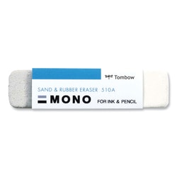 Essendant Tombow Mono Sand and Rubber Eraser  For Pencil/Ink Marks  Rectangular Block  Medium  White
