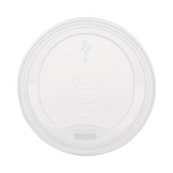 Essendant&nbsp;World Centric PLA Lids for Hot Cups  Fits 10 oz to 20 oz Hot Cups  Plastic  White  1 000/Carton