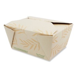 Essendant&nbsp;World Centric No Tree Folded Takeout Containers  26 oz  4 2x5 2x2 5  Natural  Sugarcane  450/Carton