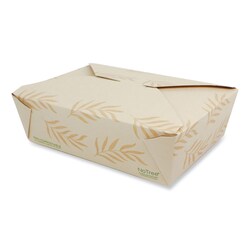 Essendant&nbsp;World Centric No Tree Folded Takeout Containers  65 oz  6 25x8 7x2 5  Natural  Sugarcane  200/Carton