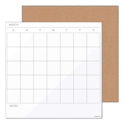 Essendant&nbsp;U Brands Frameless Tile Board Value Pack  (1) Tan Bulletin Board  (1) White Magnetic Dry Erase Planning Board  14x14
