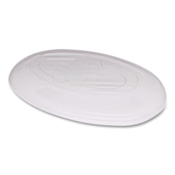 Essendant World Centric PLA Lids for Fiber Burrito Bowls  8 Diameter  Clear  Plastic  400/Carton
