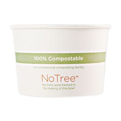 Essendant&nbsp;World Centric No Tree Paper Bowls  16 oz  4 4 Diameterx3 h  Natural  Sugarcane  500/Carton