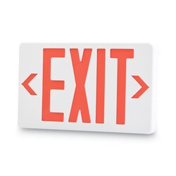 Essendant&nbsp;Tatco LED Exit Sign  Polycarbonate  12 25x2 5x8 75  White
