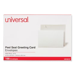Essendant&nbsp;Universal Peel Seal Strip Business Envelope  A9  Square Flap  Self-Adhesive Closure  5 74x8 75  White  100/Box