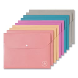 Essendant&nbsp;U Brands U-Eco Document Holder  0 59 Expansion  1 Section  Snap Button Closure  Letter Size  Assorted Colors  10/Pack