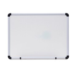 Essendant&nbsp;Universal Modern Melamine Dry Erase Board with Aluminum Frame  24x18  White Surface  Satin Aluminum Frame