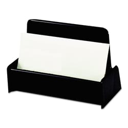 Essendant&nbsp;Universal Business Card Holder  Holds 50 2x3 5 Cards  3 75x1 81x1 38  Plastic  Black