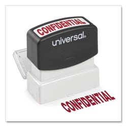 Essendant&nbsp;Universal Message Stamp  CONFIDENTIAL  Pre-Inked One-Color  Red